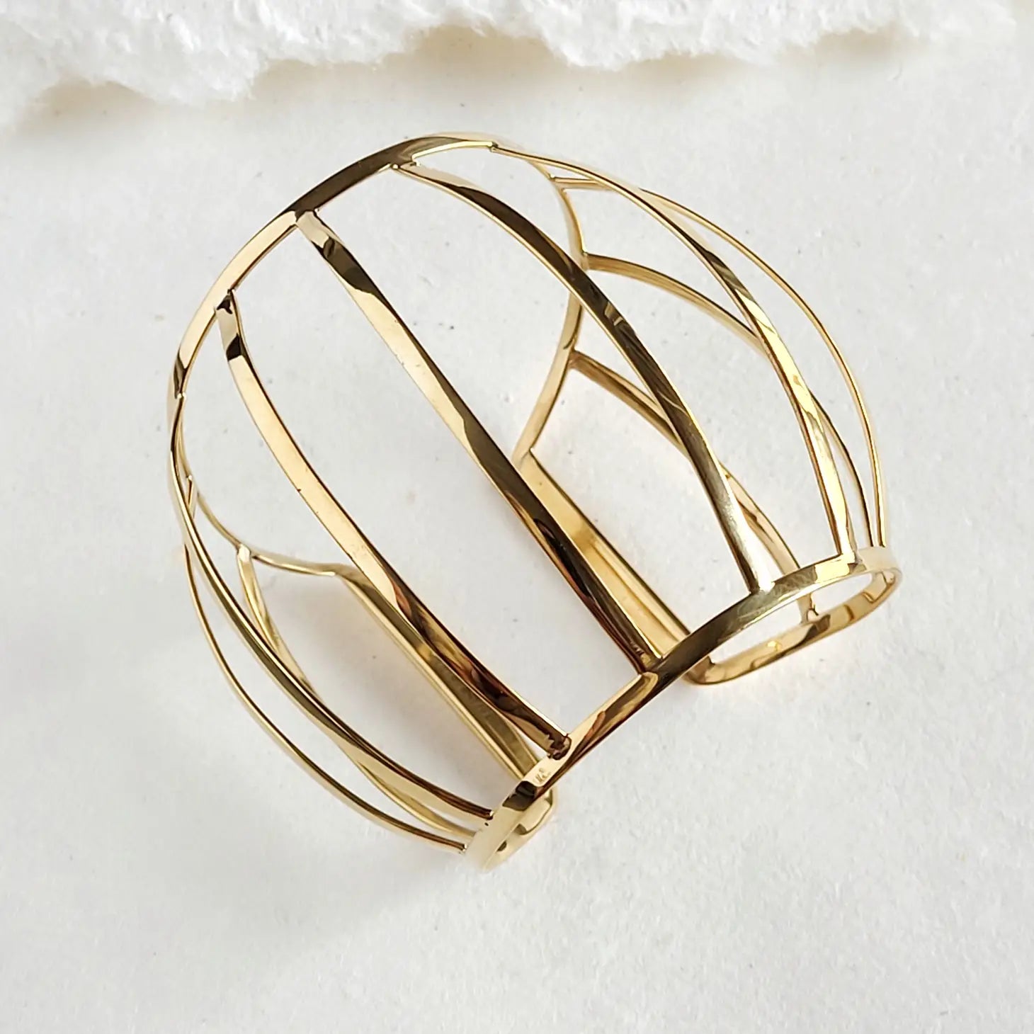 Brass Caged Dome Bracelet