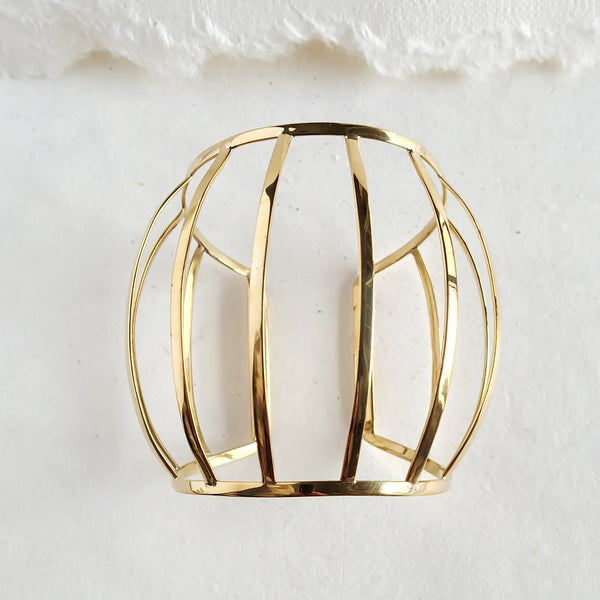 Brass Caged Dome Bracelet